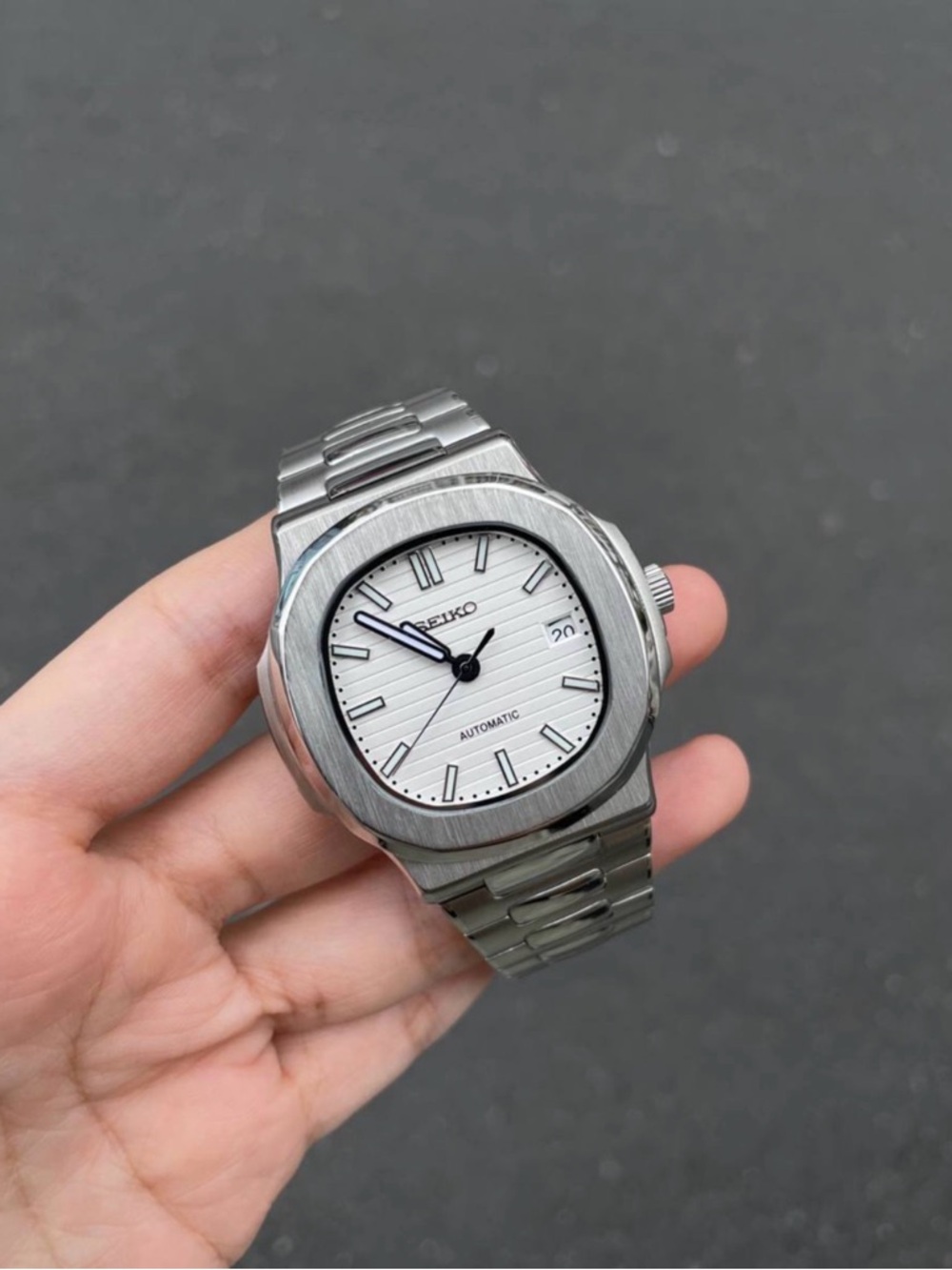 Seiko Mod: White Nautilus